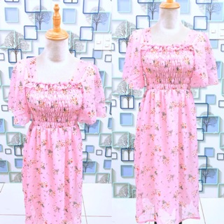 Sale đầm maxi hoa nhí hồng hot hit
