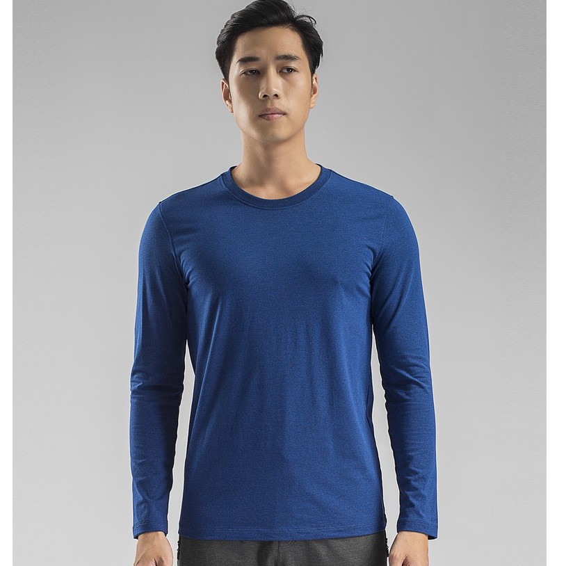 Áo thun dài tay, áo thu đông, cổ tròn nam⚡ARISTINO⚡ màu trắng,mềm mại, dễ chịu, thoáng mát, thấm hút mồ hôi-ALT006W8 | BigBuy360 - bigbuy360.vn