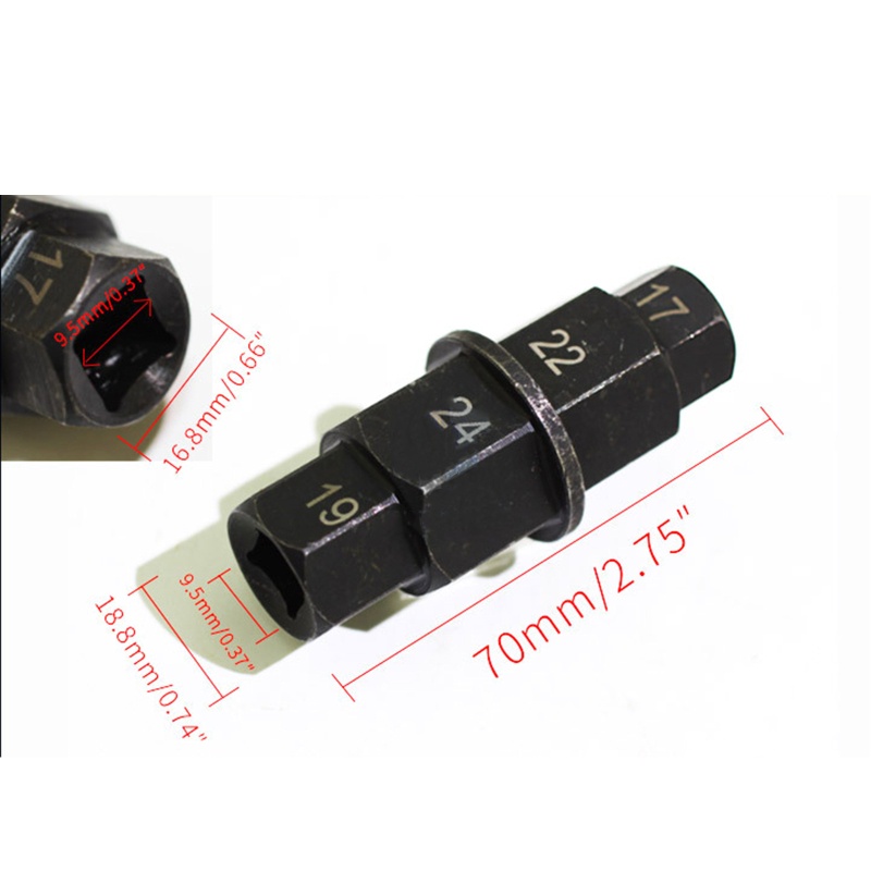 Cờ Lê Trục Bánh Xe Trước Bằng Thép Cho Xe Máy