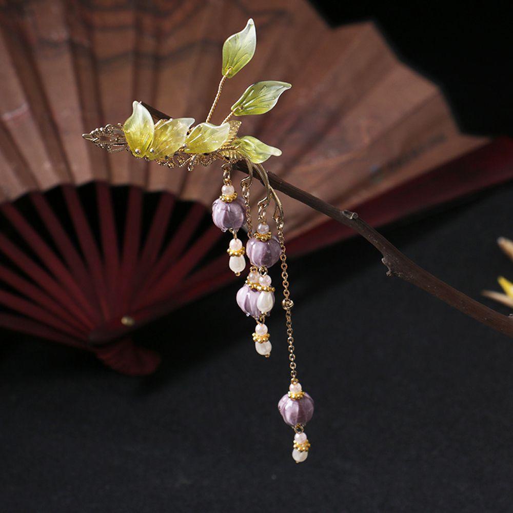 Trâm Cài Tóc VANES1 Hình Hoa Phong Cách Cổ Điển Cho Cô Dâu