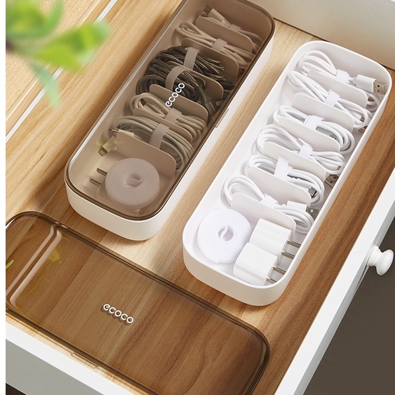 Hộp Đựng Dây Cáp Sạc Có Nắp Đậy Tiện Dụng