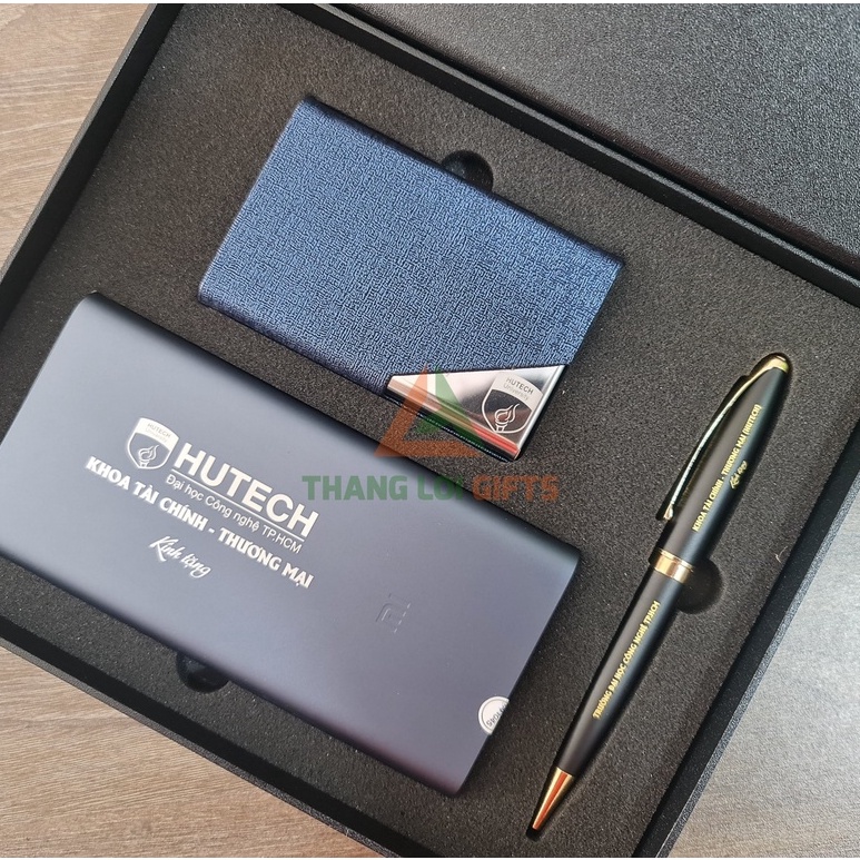 Giftset - Bộ quà tặng Khắc Tên in logo  quà tặng cao cấp tặng thầy cô, bạn bè