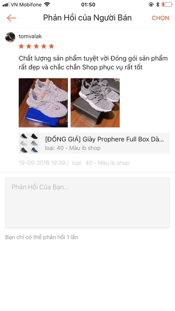 [FULL BOX+FREE SHIP 40K]Giày thể thao Sneaker Prophere Nam Nữ