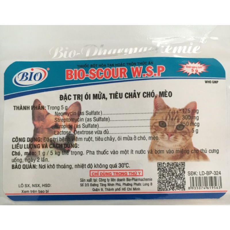 Bio Scour W.S.P cho chó mèo