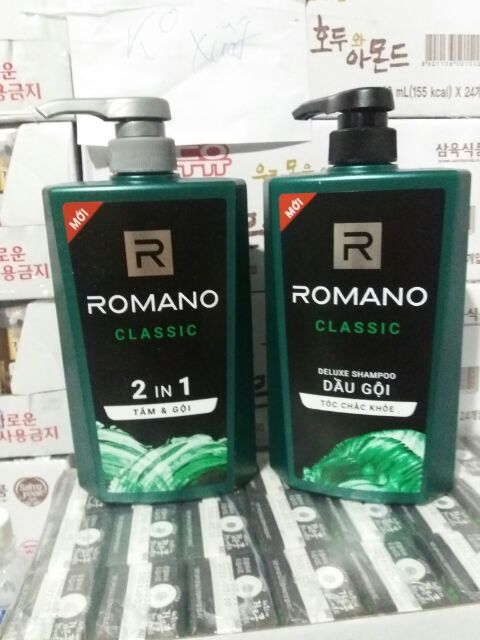 Dầu Gội, Tắm gội 2 in1 Romano 650ml