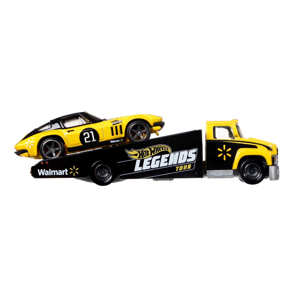 Xe mô hình Hot Wheels Team Transport Custom Corvette Stingray Coupe & Carry Legends Walmart Exclusive