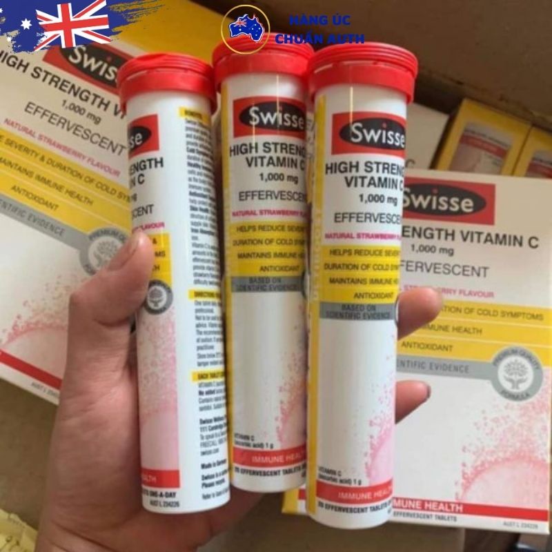 Viên sủi Vitamin C của Úc Swisse Ultiboost High Strength Vitamin C 20 viên