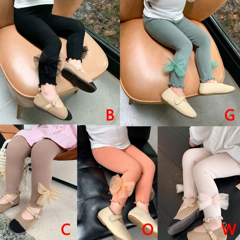 Quần Legging Đính Nơ Cho Bé Gái 1-7 Tuổi