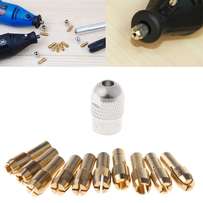 Bộ đầu kẹp mũi khoan bằng đồng  0.5-3.2mm 4.3mm cho máy mài mini