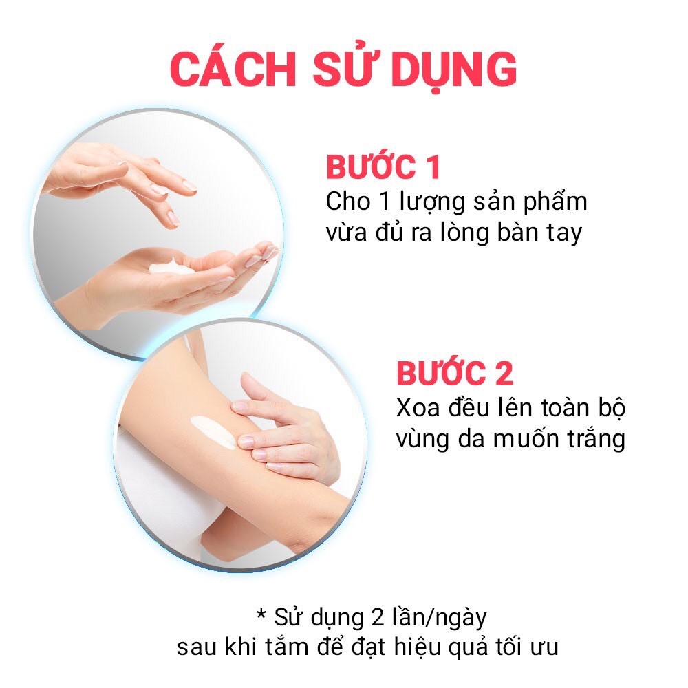 KEM TRẮNG DA BODY OVA WHITEPRO, DƯỠNG TRẮNG DA TOÀN THAN, CẤP TỐC, ÊM DỊU, KHÔNG KÍCH ỨNG, KHÔNG VÂN KEM, KHÔNG DÍNH | BigBuy360 - bigbuy360.vn