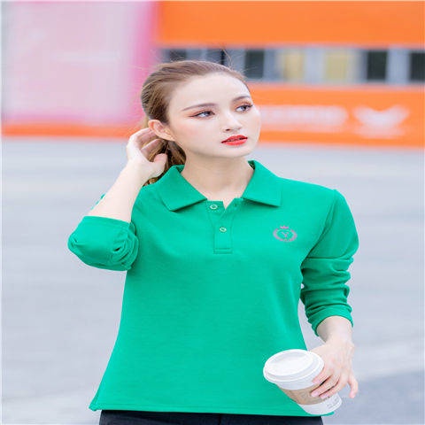 áo polo Tay Dài Dáng Rộng Vải Cotton Phong Cách Thể Thao Thời Trang Xuân Thu Cho Nữ