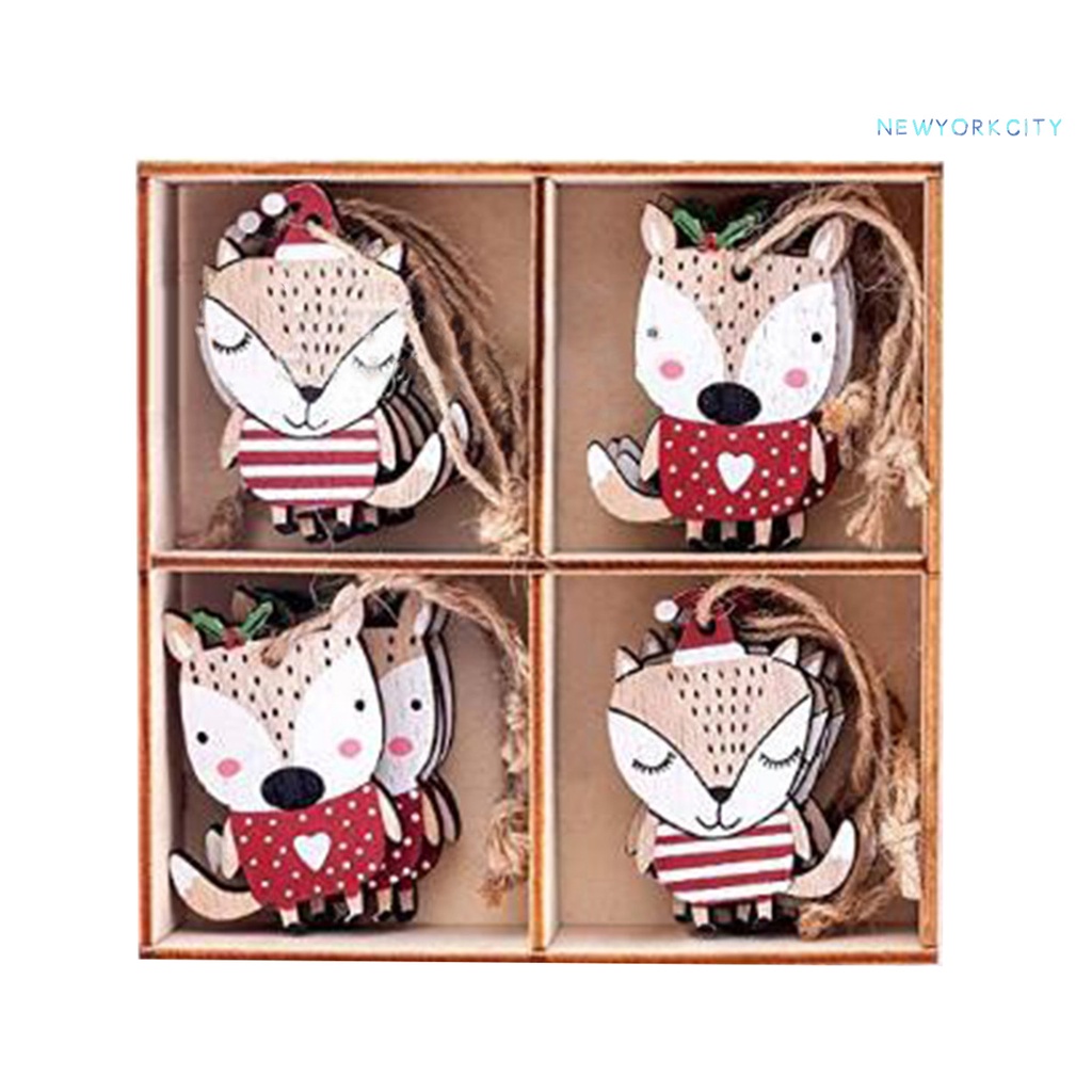 Bộ 24 Nút Gỗ Hình Sóc Hoạt Hình Trang Trí Album Ảnh