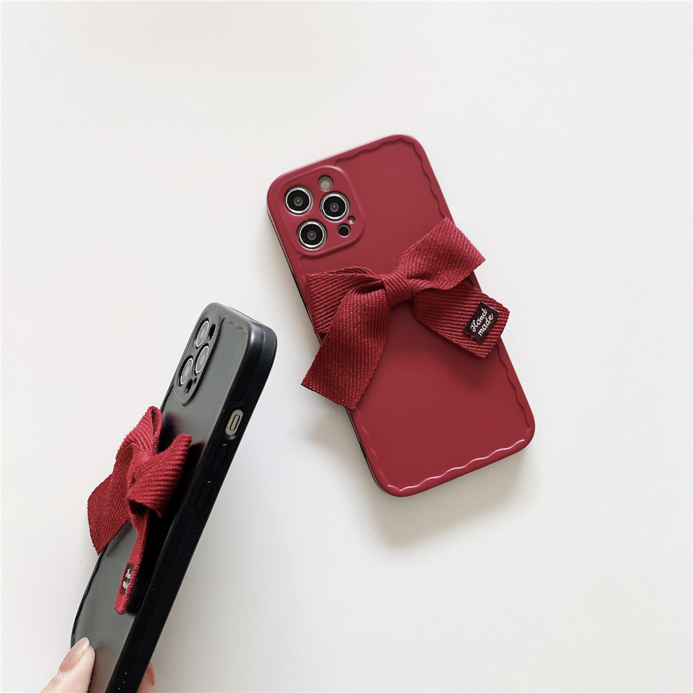 Ốp điện thoại họa tiết nơ bảo vệ camera chống sốc IPhone 12pro max 12mini 11Pro Max XS Max XR SE 2020 7 8 Plus | BigBuy360 - bigbuy360.vn