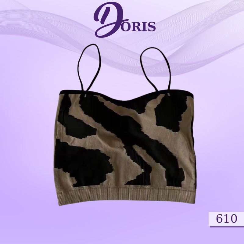 Áo Bra Cotton Co Dãn Đệm Mỏng Họa Tiết Da Beo Cá Tính DORIS - 610