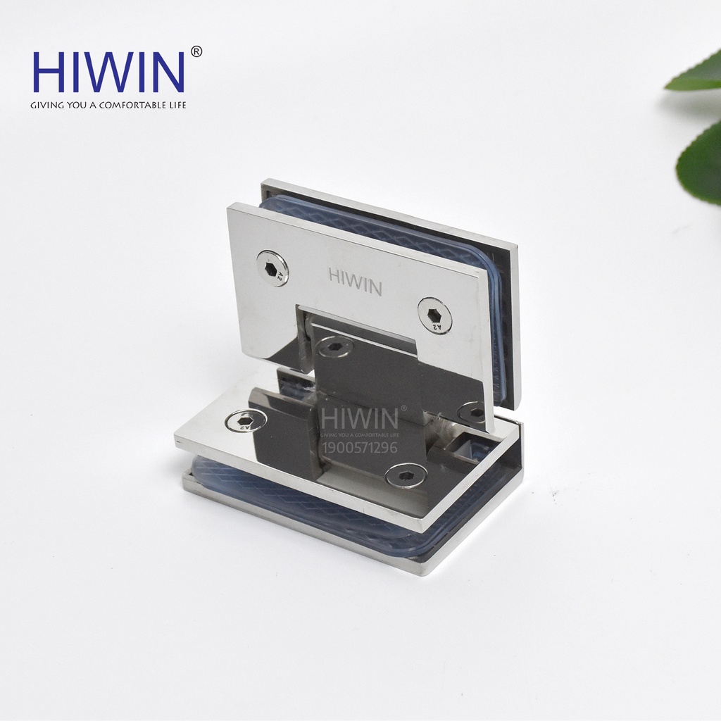 Bản lề cabin tắm 90 độ kính kính inox 304 Hiwin HG-009A (dày 5mm)