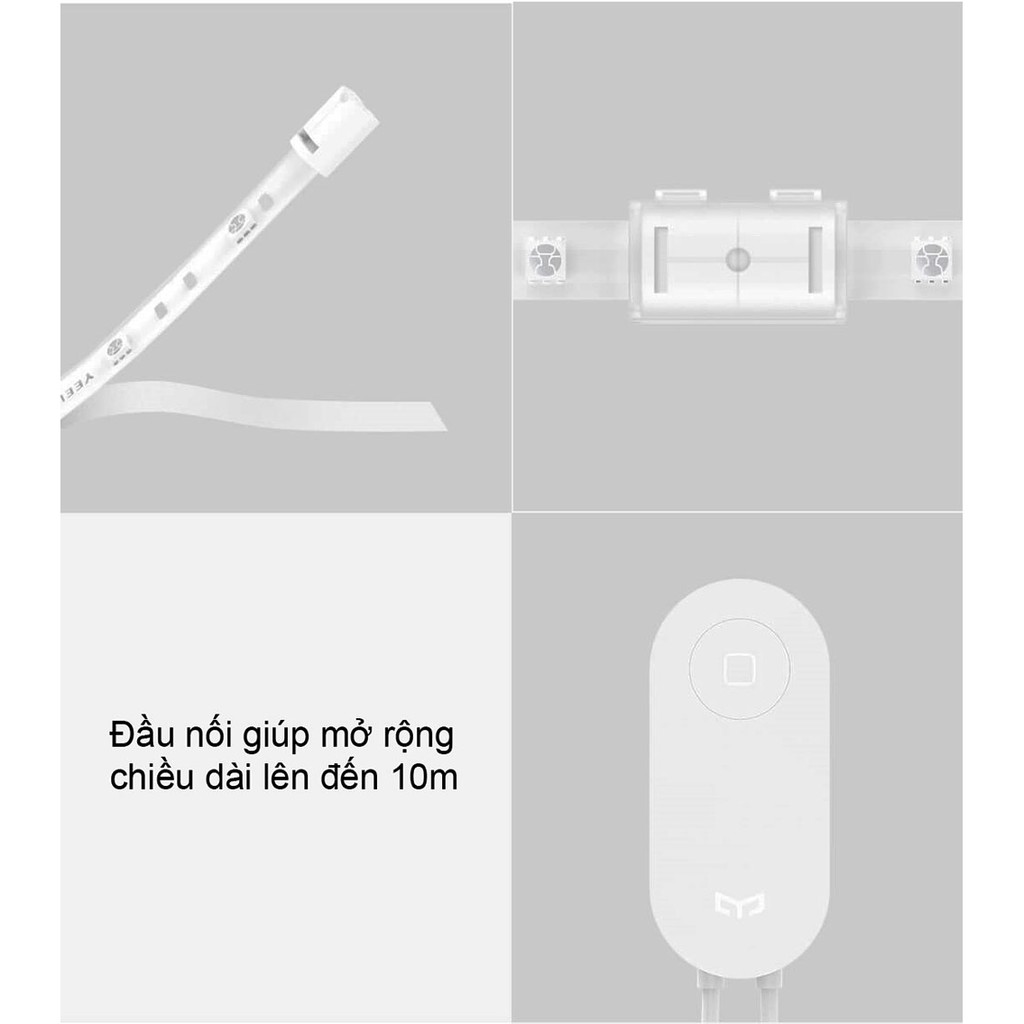 Đèn led dây xiaomi Yeelight Lightstrip Plus Thông Minh chiều dài 1m - Bảo Hành 3 Tháng