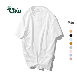 Áo thun trơn GẤU 194 unisex cổ tròn tay ngắn vải coton co dãn, dày dặn - form regular fit