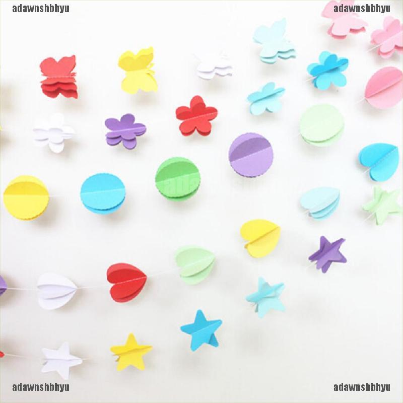 Dây Treo Trang Trí Trần Nhà Hình Trái Tim 3D Bằng Giấy