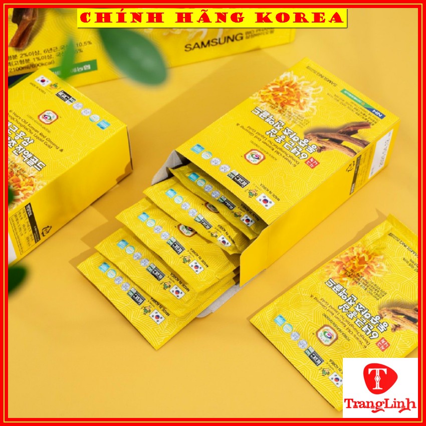 Nước hồng sâm Đông trùng hạ thảo Nonghyup, hộp 30 gói - Tăng đề kháng, thể lực, phòng ung thư - tranglinhkorea