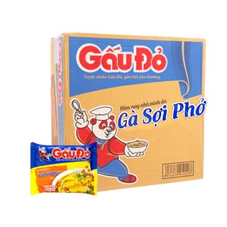 Thùng mì gấu đỏ 63g*30 gói
