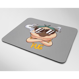 Lót chuột cỡ lớn, bàn di chuột, mouse pad mẫu Chó pug (Nhiều kích thước)