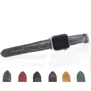 Dây apple watch da đà điểu .dây đồng hồ da chân đà điểu vân to cho các dòng series 1,2,3,4,5,6,7se bh 6 tháng
