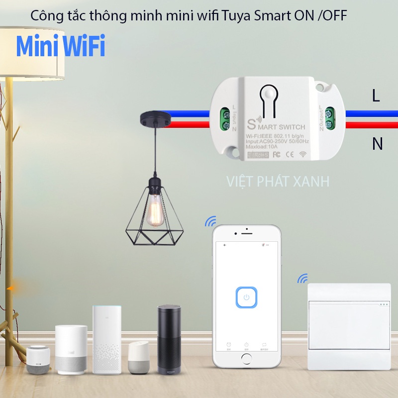 Công tắc wifi thông minh điều khiển từ xa Tuya Smart ON/OFF