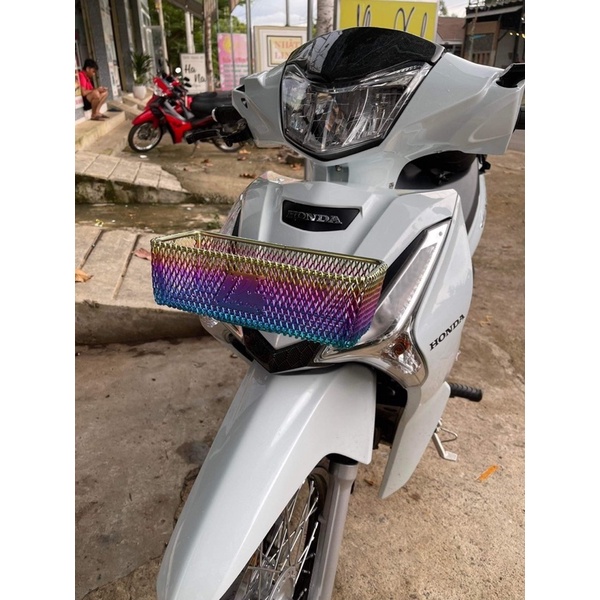 [Ptitanium] Rổ Titan Trước gắn xe Future Raider/Xc Vario Mxking Satria Sirus Wave Dream Mio M3 Beat