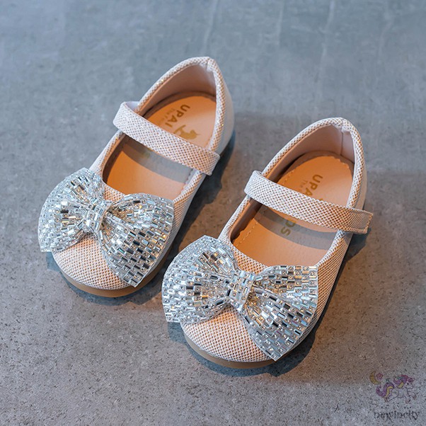 Giày búp bê đính đá phong cách Hàn Quốc dành cho bé gái