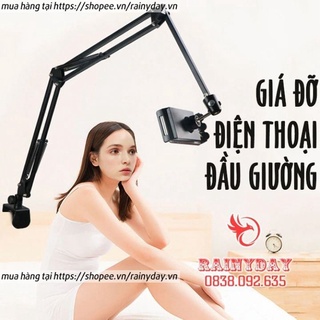 Giá đỡ điện thoại ipad kẹp đầu giường kẹp bàn đa năng để xem phim livestream đt cao cấp