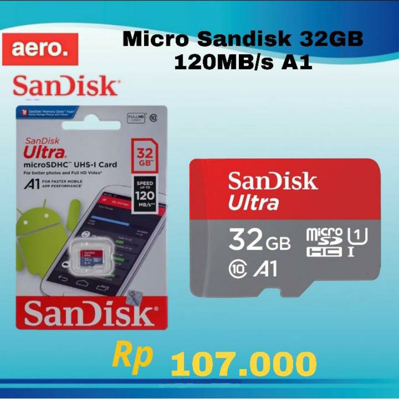 Thẻ Nhớ Micro Sandisk 32gb 120mb / S A1 | BigBuy360 - bigbuy360.vn