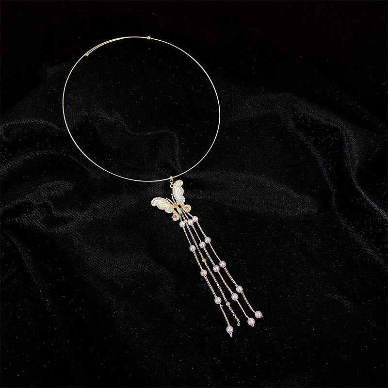 Vòng Cổ Choker Hình Bướm Đính Ngọc Trai | BigBuy360 - bigbuy360.vn