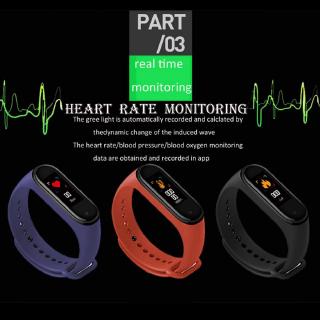 Đồng Hồ Thể Thao M4, Vòng Đeo Tay Thông Minh M4 Đo Huyết Áp Nhịp Tim chống nước kết nối Bluetooth