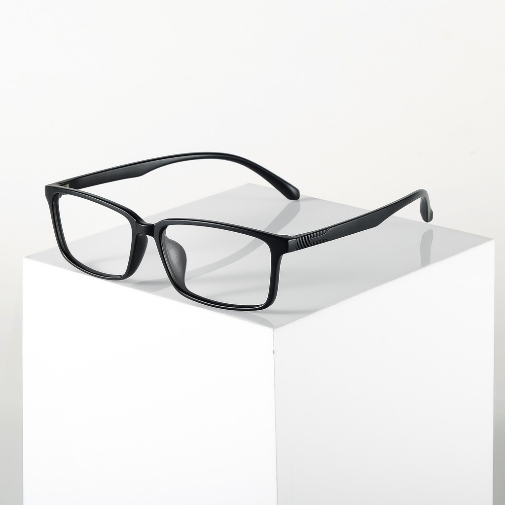 Gọng kính cận nam nữ thời trang EYE PLUS nhựa dẻo dáng vuông phối sọc N240-091 | BigBuy360 - bigbuy360.vn