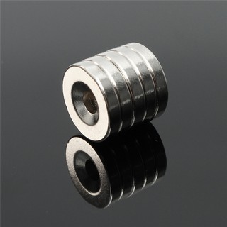 Nam châm viên trắng đất hiếm 15x3 lỗ 4mm