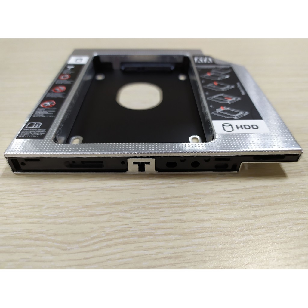 [🎁] Khay Đựng Ổ Cứng Laptop 2.5" LOẠI DÀY 12.7mm Qua Cổng Cắm DVD Của Laptop 🎁Tặng Tô Vít Bắt Ốc