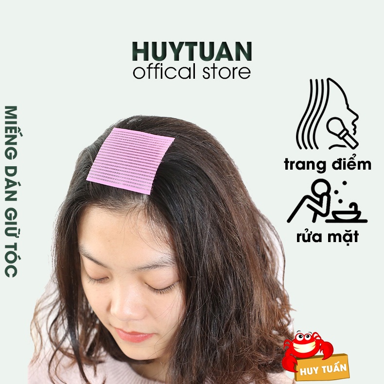 Combo 2 Miếng Dán Tóc Miếng Dán Giữ Tóc Khi Trang Điểm Rửa Mặt (Mdt02)