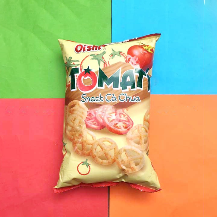 Bim bim Oishi snack Tomati cà chua 68g siêu to khổng lồ