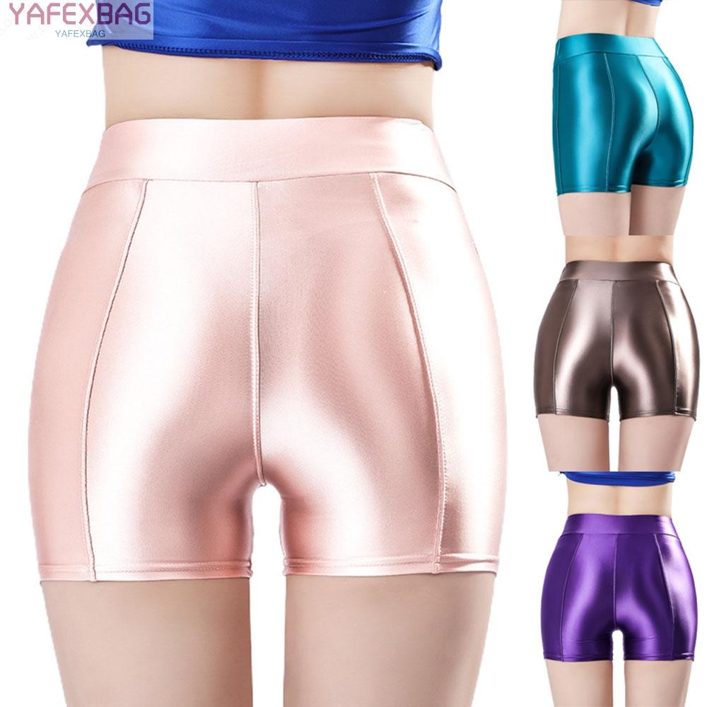 ️Womens Shorts Jeggings Leggings M-2XL Nylon Outer Wear Shiny Stretchy