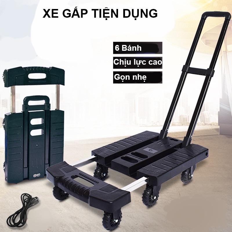 Xe kéo đẩy hàng gấp gọn - tải trọng 200kg - Hàng chính hãng