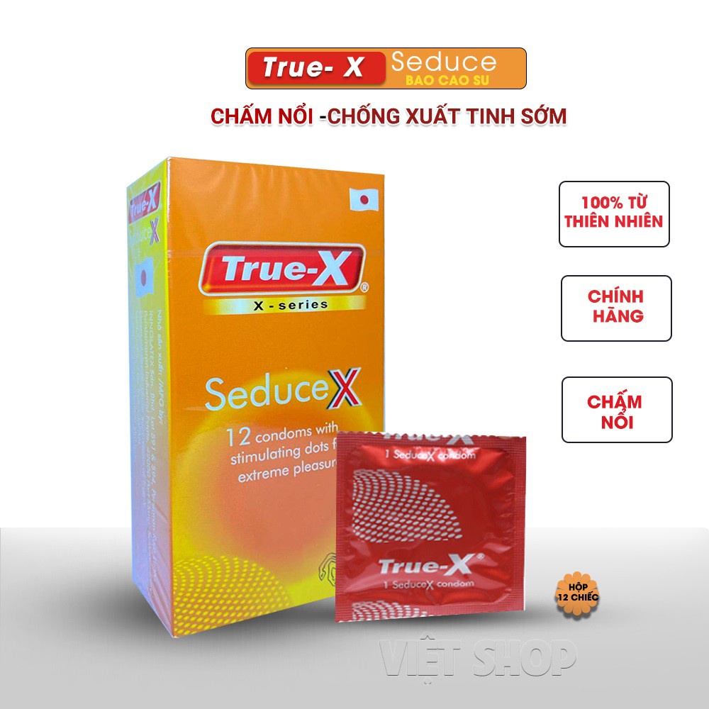 Bao cao su gai nổi True-X SeduceX kéo dài thời gian - Xúc cảm mãnh liệt thumbnail