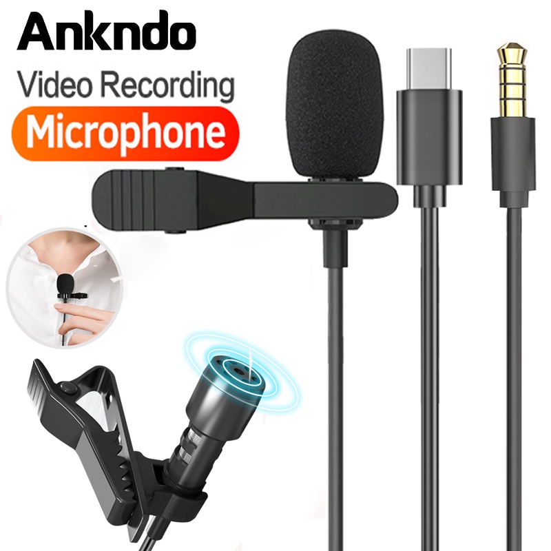 Micro ANKNDO giắc 3.5mm/USB C/Type-C hỗ trợ thu âm cho điện thoại Android Huawei Xiaomi Samsung