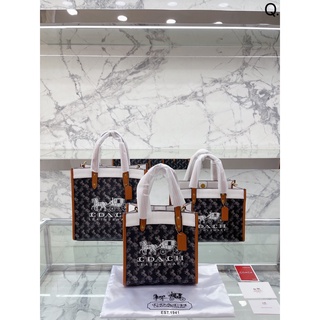 Coach ss21 field tote bag handbag cổ điển da bò túi xách nữ