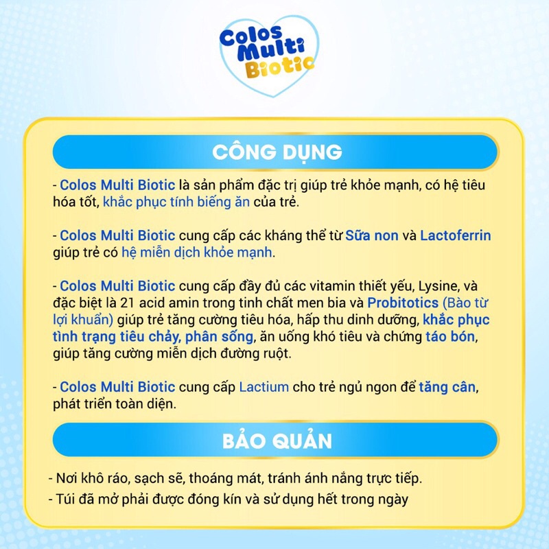 Mama sữa non colos multi biotic