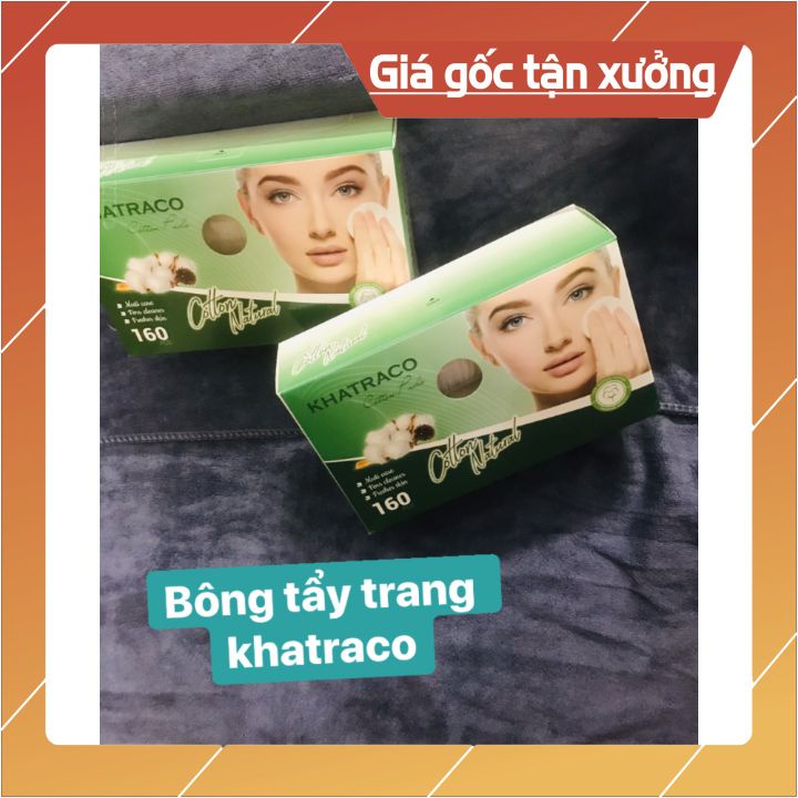 [tận gốc] bông tẩy trang khaitraco được làm từ 100% cotton thiên nhiên,mềm mại, mịm màng sợi lông dài kết cấu chặt chẽ $