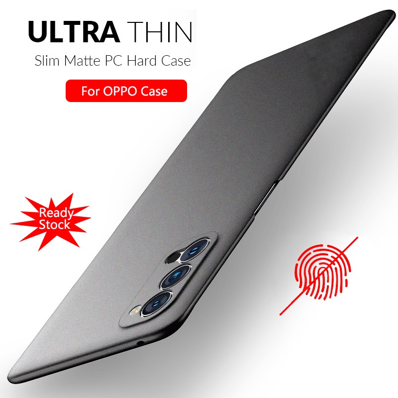 Ốp Điện Thoại PC Cứng Siêu Mỏng Mặt Nhám Cho OPPO Reno 8 6 5 Pro Plus Reno 5 Lite 5F Find X3 X2 Lite Neo