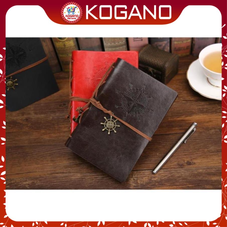 Sổ Tay Da Bìa Còng KOGANO Chất Liệu Da Mềm Ghi Chép Phong Cách Vintage Giấy Kraft SN-001044