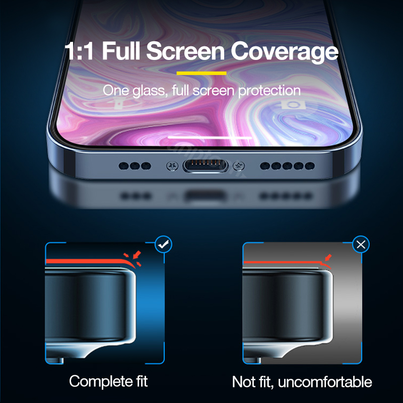 Sanptoch Kính Cường Lực Bảo Vệ Màn Hình Chống Dấu Vân Tay Cho iphone 15 14 13 12 11 pro max x xs max xr 7 8 plus se 2020