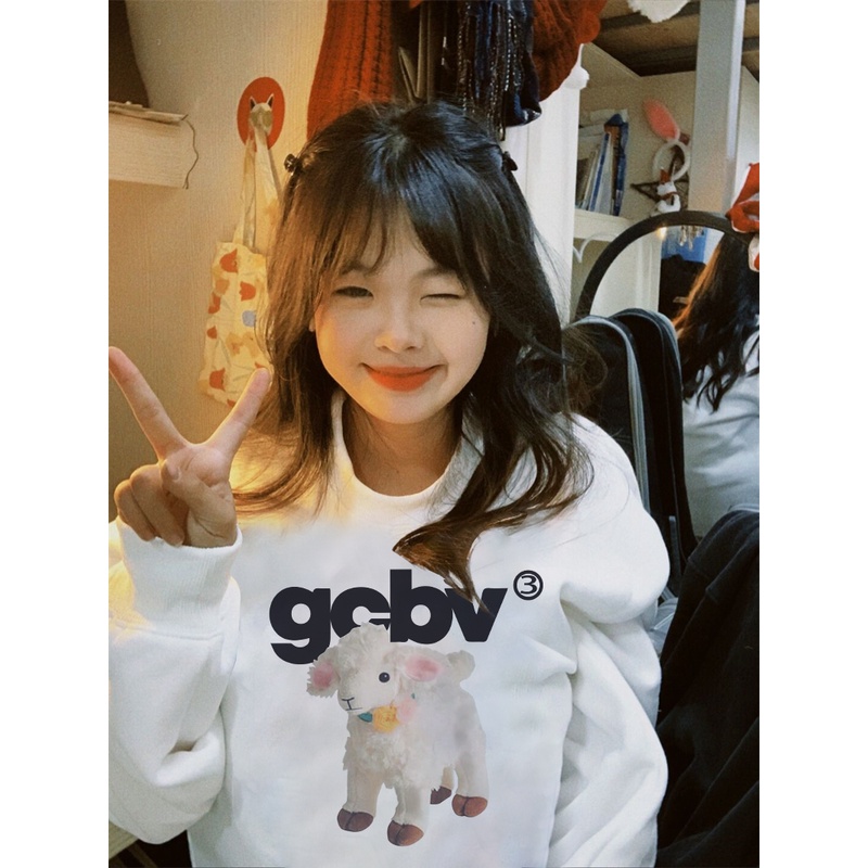 SELVZE Áo sweater Tay Dài Cổ Tròn Dáng Rộng Phong Cách Thời Trang retro Mỹ