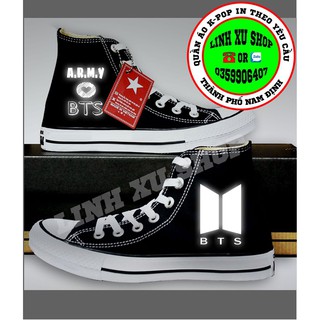 giày CV B T S, giày cổ cao A R M Y